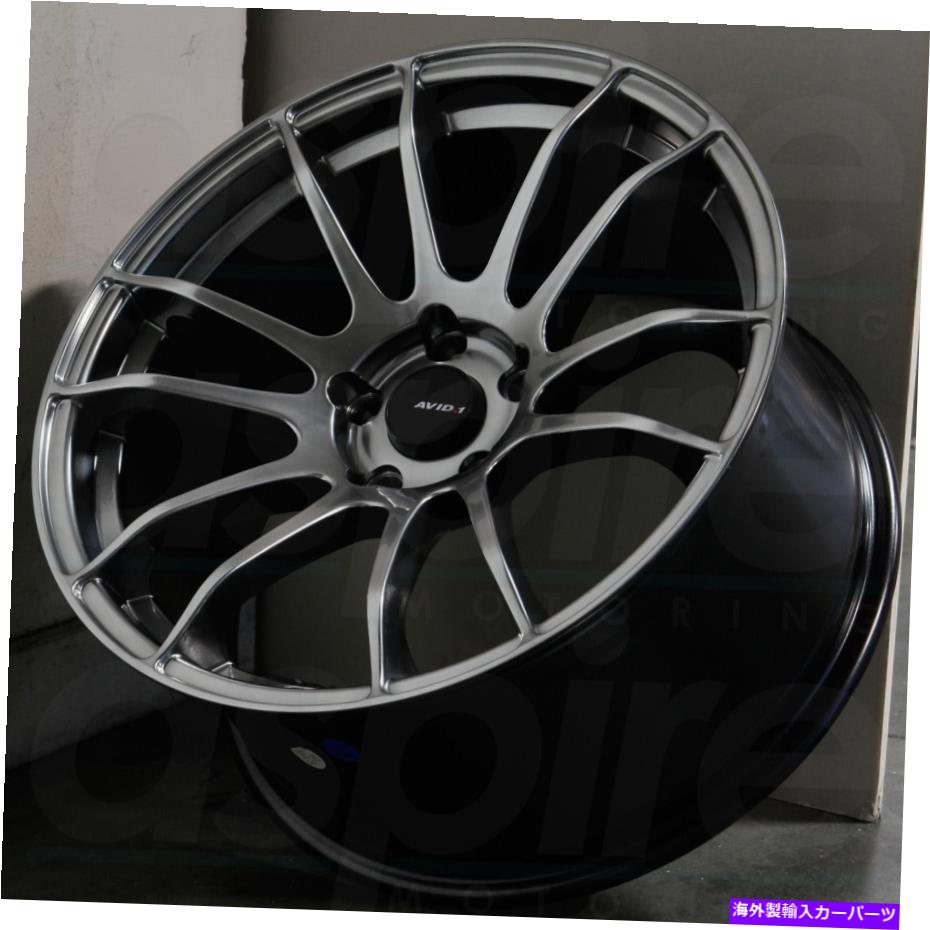 ホイール 4本セット 18x9.5ハイパーブラックホイールavid1 av20 5x114.3 38(4のセット)73.1 18x9.5 Hyper Black Wheels AVID1 AV20 5x114.3 38 (Set of 4) 73.1【並行輸入品】