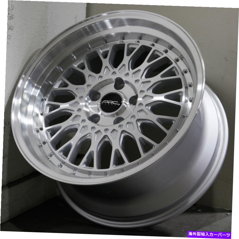 ホイール　４本セット 18x8.5/18x9.5銀機械加工ホイールARC AR1 5x112 35/35（4のセット）73.1 18x8.5/18x9.5 Silver Machined Wheels ARC AR1 5x112 35/35 (Set of 4) 73.1【並行輸入品】