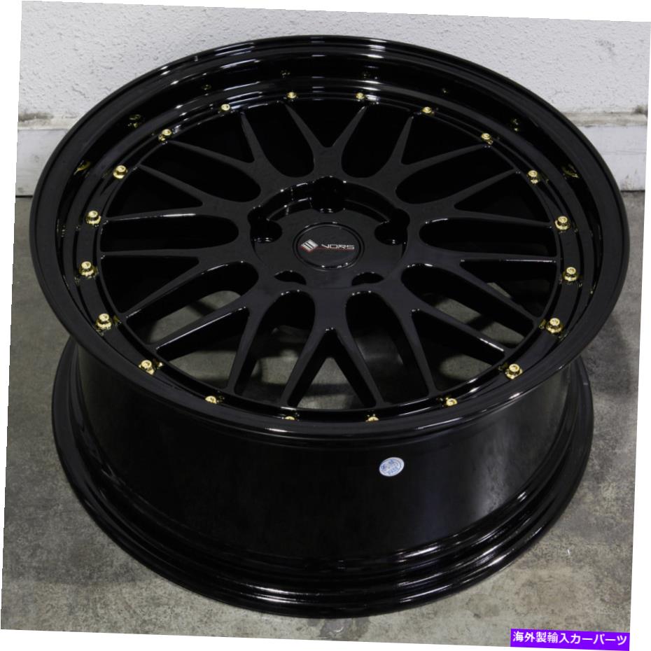 ホイール 4本セット 18x8グロスブラックホイールVORS VR8 5x100 35(4のセット)73.1 18x8 Gloss Black Wheels Vors VR8 5x100 35 (Set of 4) 73.1【並行輸入品】|Us Custom Parts Shop USDM