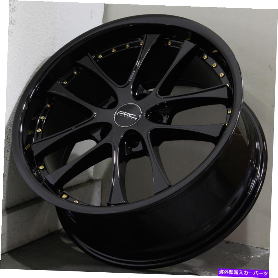 ホイール　４本セット 18x8.5ブラックホイールARC AR5 5x115 35（4のセット）73.1 18x8.5 Black Wheels ARC AR5 5x115 35 (Set of 4) 73.1【並行輸入品】