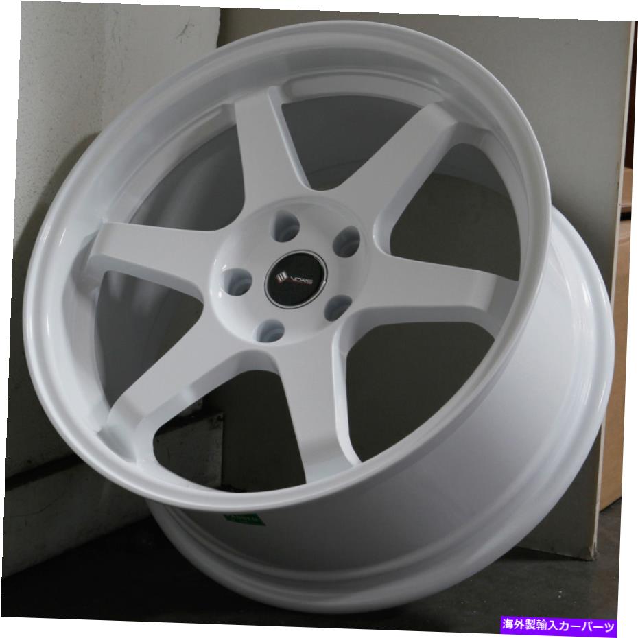 ホイール　４本セット 18x9.5ホワイトホイールVORS TR37 5x120 35（4のセット）73.1 18x9.5 White Wheels Vors TR37 5x120 35 (Set of 4) 73.1【並行輸入品】