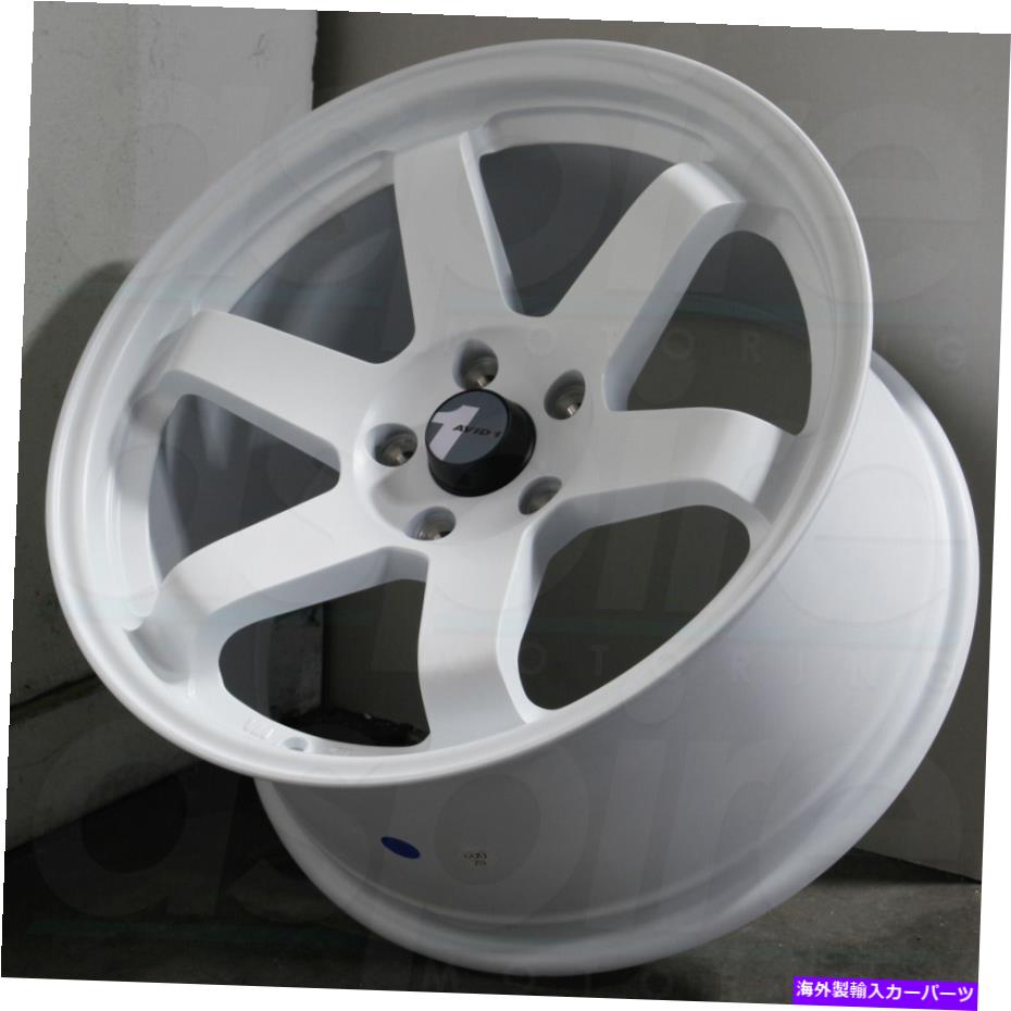 ホイール　４本セット 17x8マットホワイトホイールavid1 av06 5x114.3 35（4のセット）73.1 17x8 Matte White Wheels AVID1 AV06 5x114.3 35 (Set of 4) 73.1【並行輸入品】