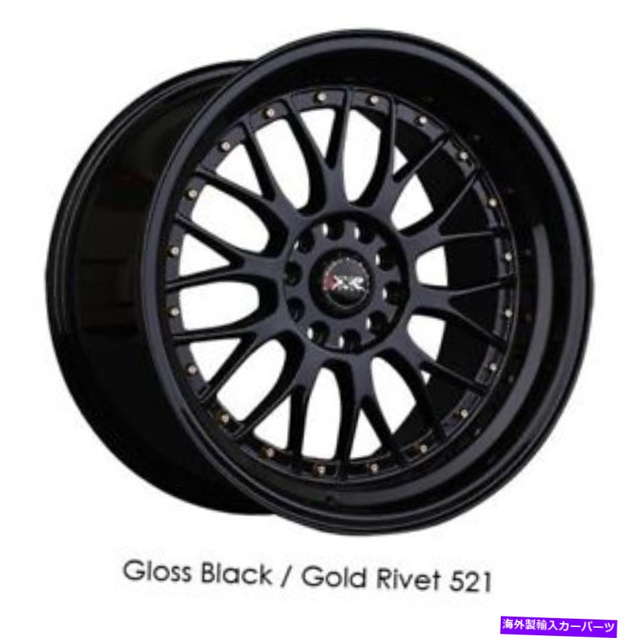 ホイール　４本セット 18x8.5ブラックゴールドリベットホイールXXR 521 5x100/5x114.3 35（4のセット）73.1 18x8.5 Black Gold Rivets Wheels XXR 521 5x100/5x114.3 35 (Set of 4) 73.1【並行輸入品】｜Us Custom Parts Shop USDM