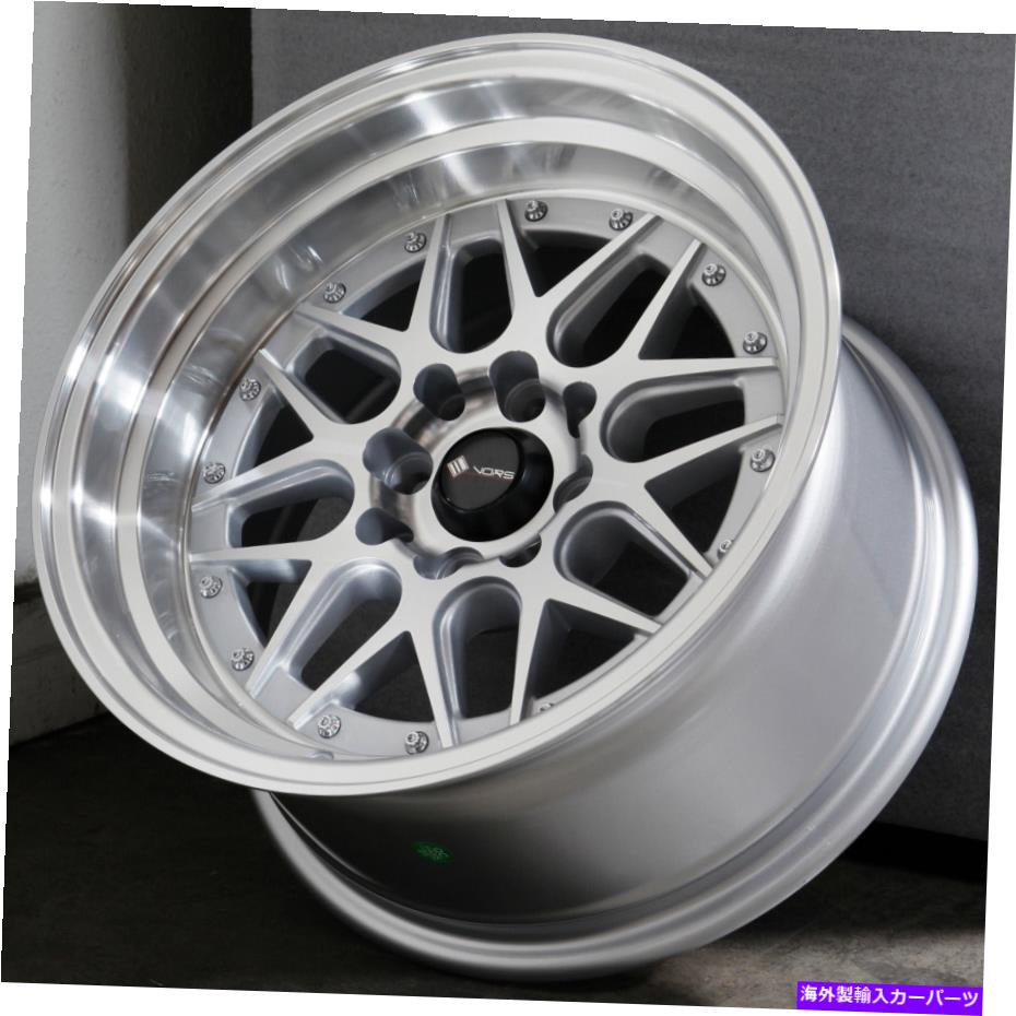 ホイール　４本セット 15x8/15x9シルバーホイールVORS VR7 4x108 0/0（4のセット）73.1 15x8/15x9 Silver Wheels Vors VR7 4x108 0/0 (Set of 4) 73.1【並行輸入品】