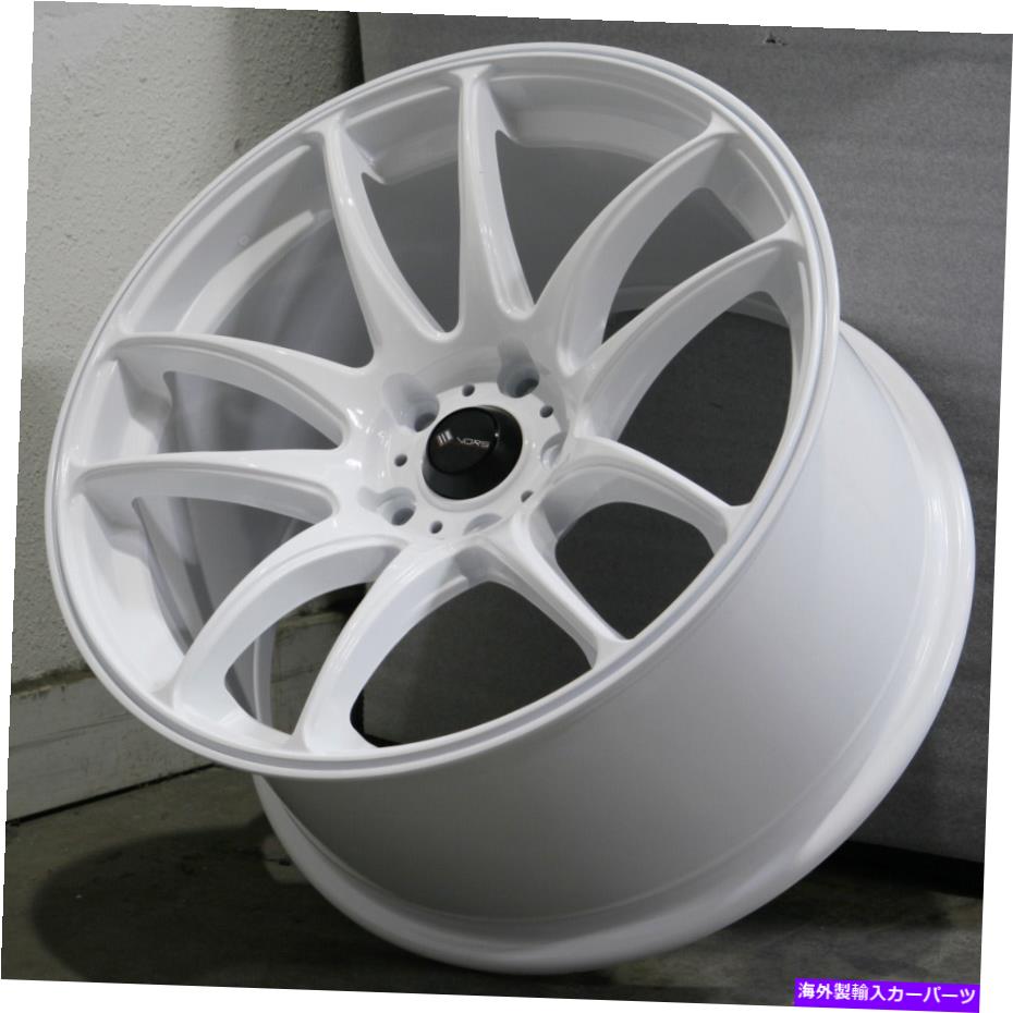 ホイール 4本セット 18x8.5/18x9.5ホワイトホイールVORS TR4 5x100 35/35(4のセット)73.1 18x8.5/18x9.5 White Wheels Vors TR4 5x100 35/35 (Set of 4) 73.1【並行輸入品】|Us Custom Parts Shop USDM