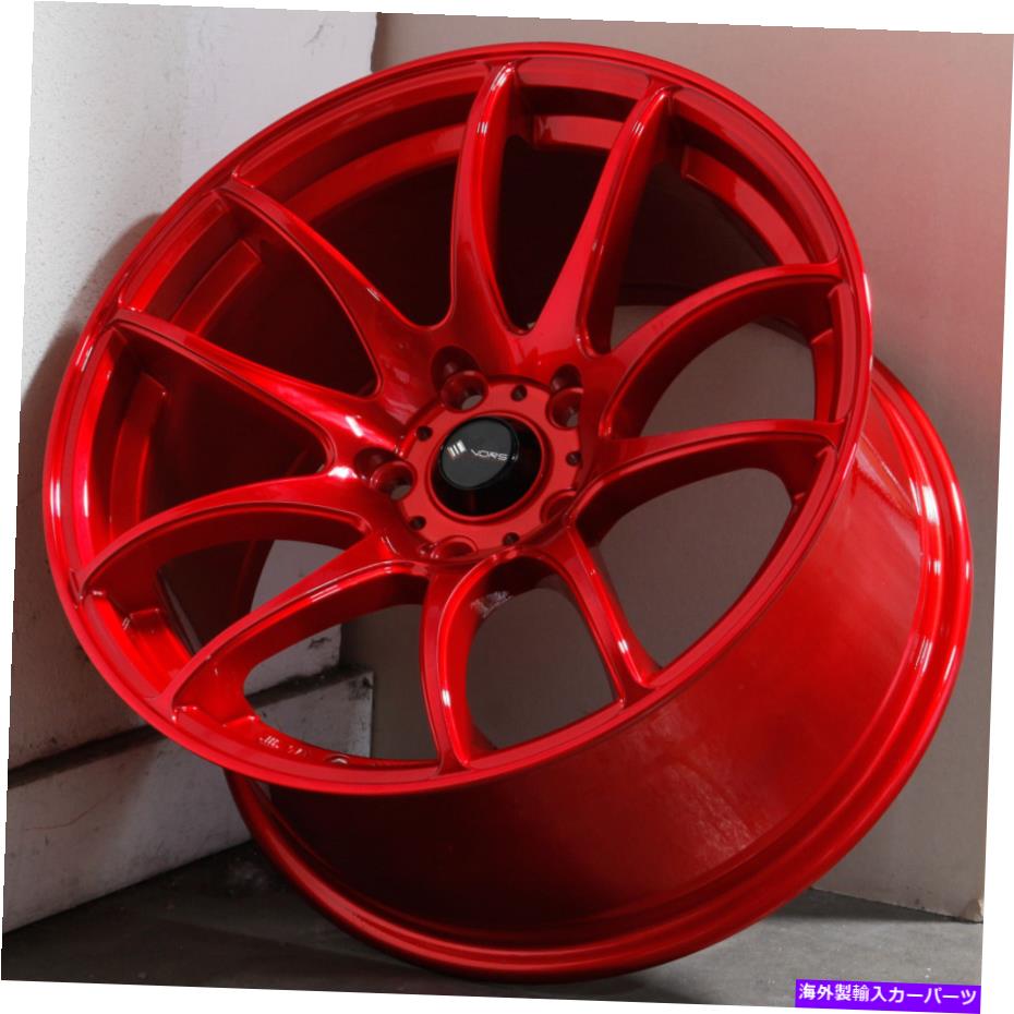 ホイール 4本セット 18x10.5キャンディレッドホイールVORS TR4 5x114.3 22(4のセット)73.1 18x10.5 Candy Red Wheels Vors TR4 5x114.3 22 (Set of 4) 73.1【並行輸入品】|Us Custom Parts Shop USDM
