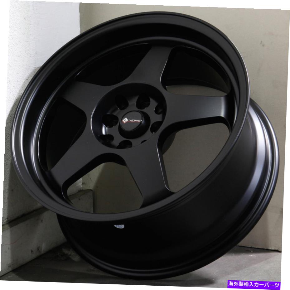 ホイール 4本セット 17x8マットブラックホイールVORS SP1 4x100/4x114.3 30(4のセット)73.1 17x8 Matte Black Wheels Vors SP1 4x100/4x114.3 30 (Set of 4) 73.1【並行輸入品】|Us Custom Parts Shop USDM