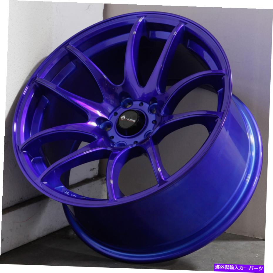 ホイール　４本セット 18x10.5キャンディパープルブルーホイールVORS TR4 5x120 22（4のセット）73.1 18x10.5 Candy Purple Blue Wheels Vors TR4 5x120 22 (Set of 4) 73.1【並行輸入品】