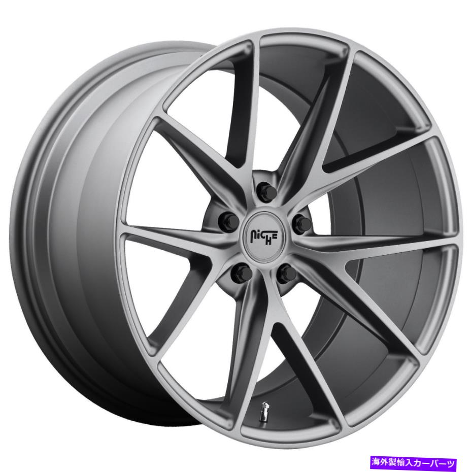ホイール　４本セット 17x8ガンメタルホイールニッチM116ミサノ5x114.3 40（4のセット）72.56 17x8 GunMetal Wheels Niche M116 Misano 5x114.3 40 (Set of 4) 72.56【並行輸入品】