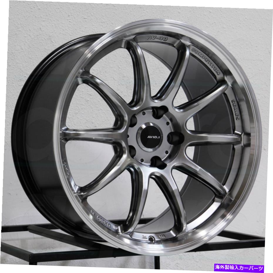 ホイール 4本セット 17x8 avid1 av40 5x114.3 35ハイパーブラックホイールリムセット(4)73.1 17x8 AVID1 AV40 5x114.3 35 Hyper Black Wheels Rims Set(4) 73.1【並行輸入品】|Us Custom Parts Shop USDM