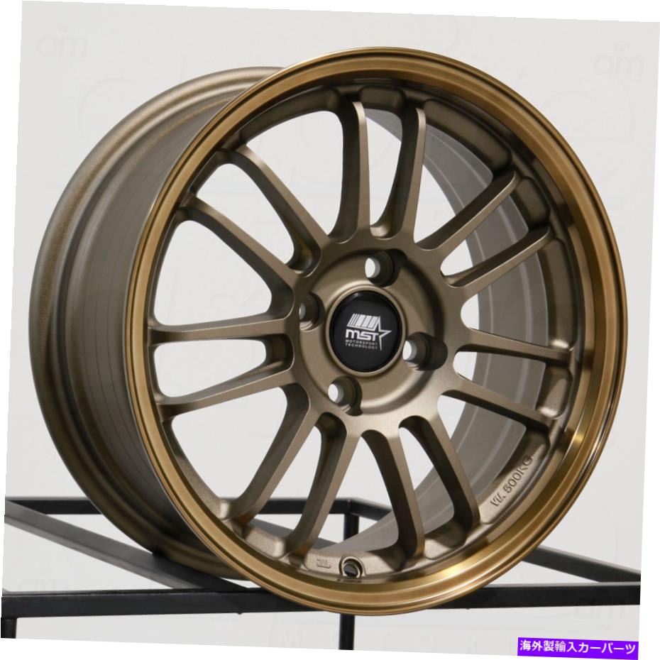 ホイール　４本セット 15x7 MST MT45 4x100 35マットブロンズブロンズ機械加工リップホイールリムセット（4）73.1 15x7 MST MT45 4x100 35 Matte Bronze Bronze Machined Lip Wheels Rims Set(4) 73.1【並行輸入品】