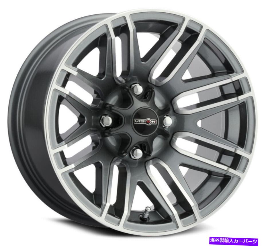 ホイール　４本セット 14x7 Vision ATV 112 ASSAULT 4x136 2.5ガンメタル機械加工ホイールリムセット（4）110.5 14x7 Vision ATV 112 Assault 4x136 2.5 Gunmetal Machined Wheels Rims Set(4) 110.5【並行輸入品】