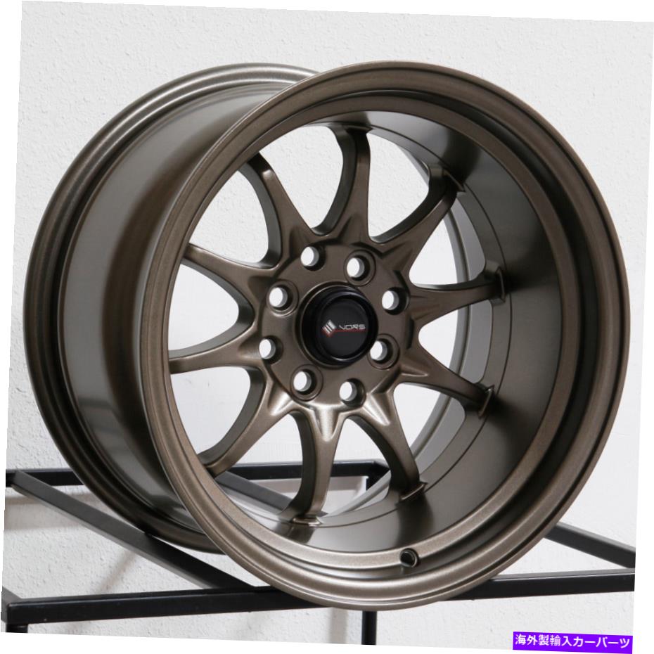 ホイール 4本セット 15x8 VORS TR3 4x108 0ブロンズホイールリムセット(4)73.1 15x8 Vors TR3 4x108 0 Bronze Wheels Rims Set(4) 73.1【並行輸入品】|Us Custom Parts Shop USDM