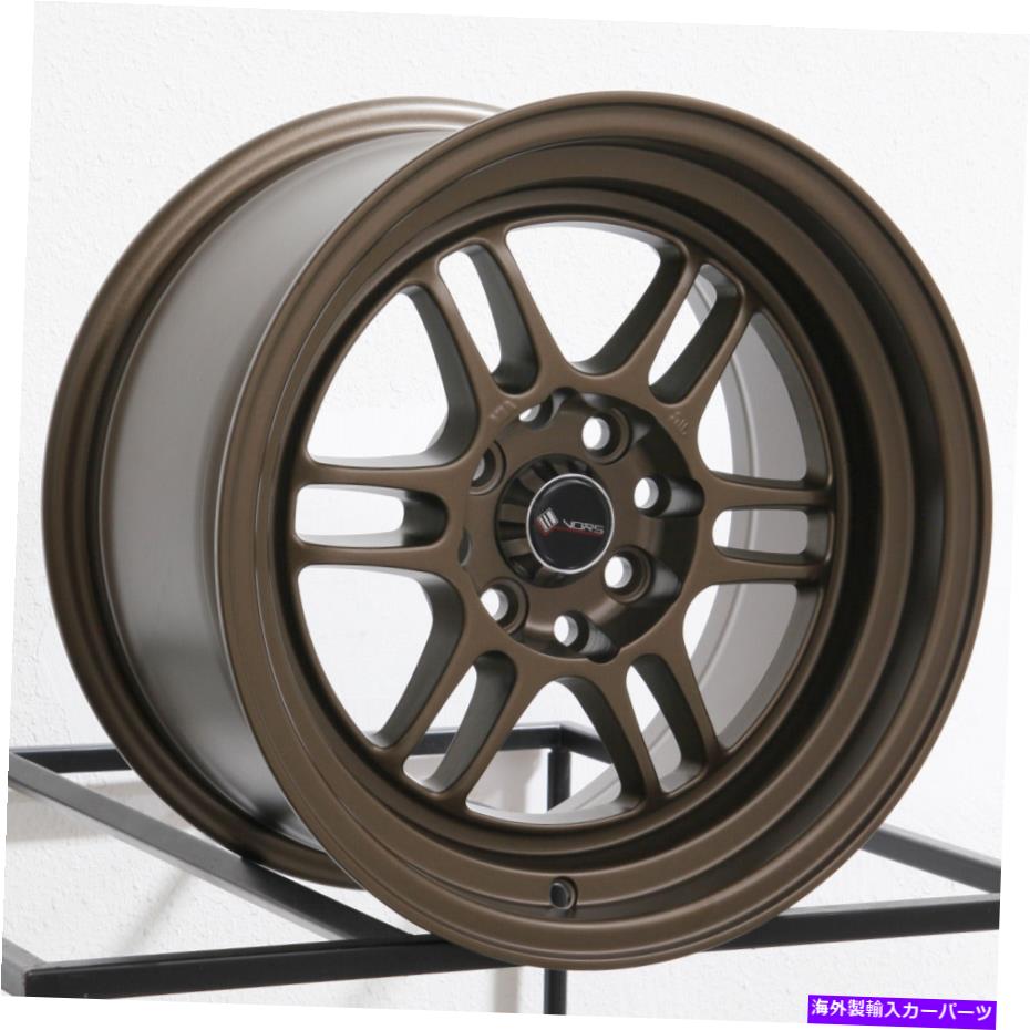 ホイール　４本セット 15x8 VORS TR6 4x108 20ブロンズホイールリムセット（4）73.1 15x8 Vors TR6 4x108 20 Bronze Wheels Rims Set(4) 73.1【並行輸入品】
