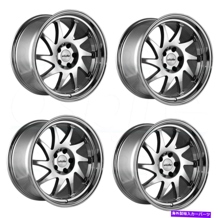 ホイール　４本セット 15x8ウィスラーKR7 4x100 20クロムホイールリムセット（4）73.1 15x8 Whistler KR7 4x100 20 Chrome Wheels Rims Set(4) 73.1【並行輸入品】