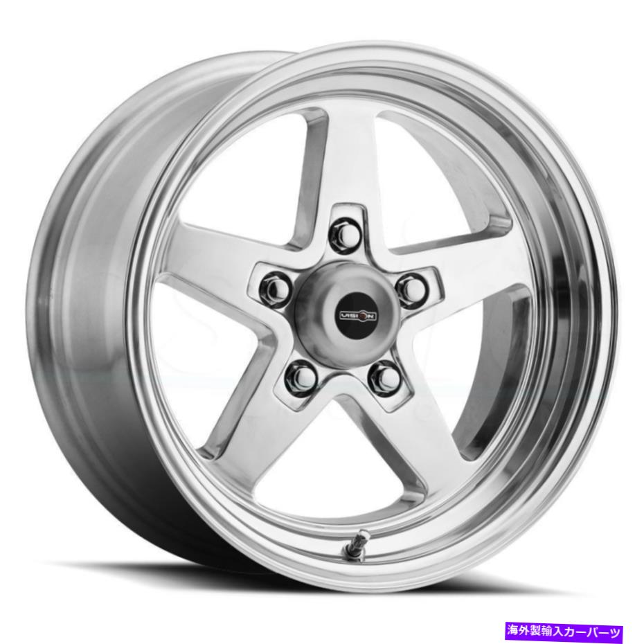 ホイール　４本セット 15x8 Vision 571 Sport Star II 5x114.3 0ポリッシュホイールリムセット（4）83.1 15x8 Vision 571 Sport Star II 5x114.3 0 Polished Wheels Rims Set(4) 83.1【並行輸入品】