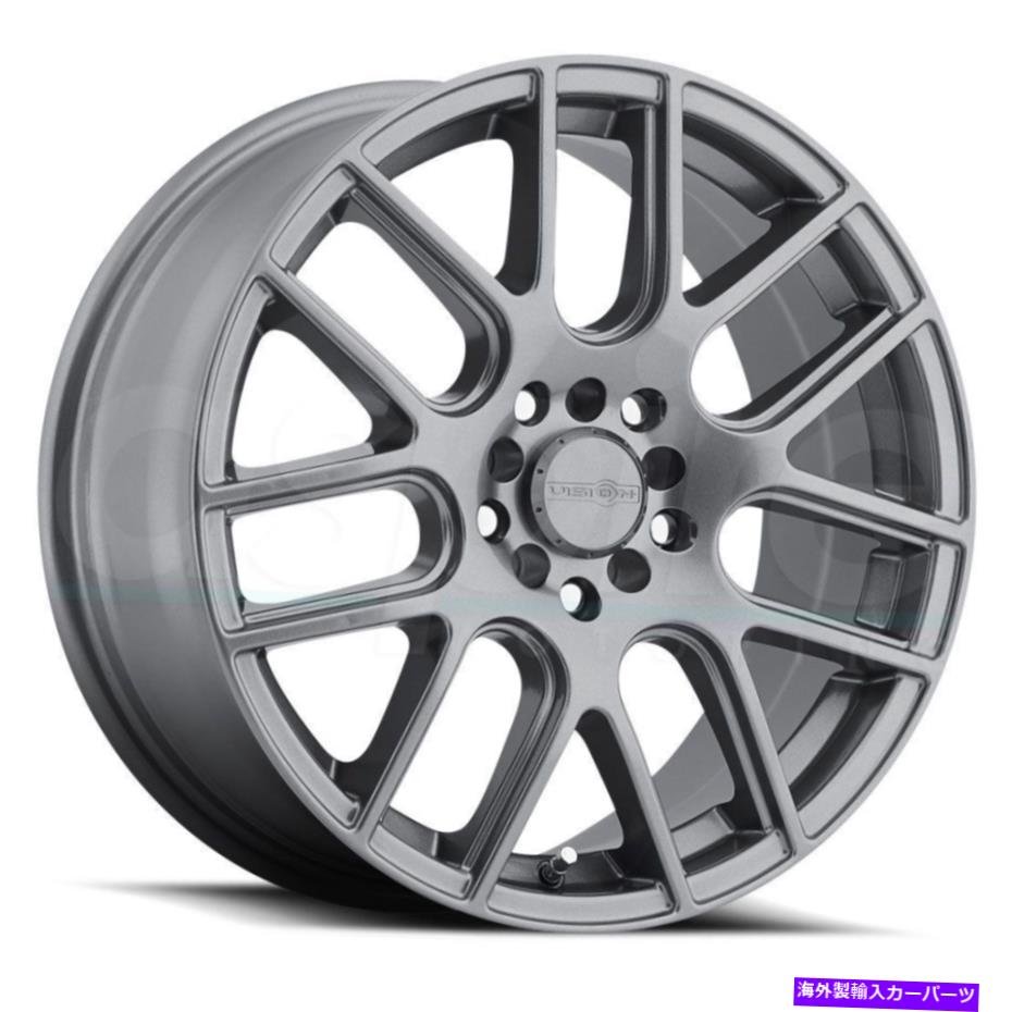 ホイール　４本セット 16x7 Vision 426H Cross 5x114.3/5x120 38ガンメタルホイールリムセット（4）73.1 16x7 Vision 426H Cross 5x114.3/5x120 38 Gunmetal Wheels Rims Set(4) 73.1【並行輸入品】