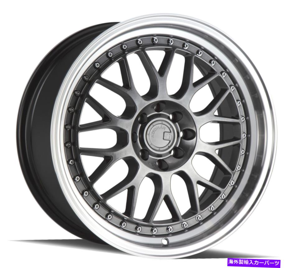 ホイール 4本セット 17x8 Aodhan AH02 AH2 4x100/4x114.3 35ハイパーブラックホイールリムセット(4)73.1 17x8 Aodhan AH02 AH2 4x100/4x114.3 35 Hyper Black Wheels Rims Set(4) 73.1【並行輸入品】
