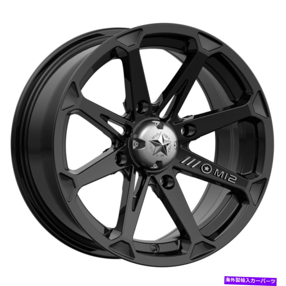 ホイール　４本セット 14x7 MSAオフロードM12ディーゼル4x156 -47グロスブラックホイールリムセット（4）132 14x7 MSA Off-Road M12 Diesel 4x156 -47 Gloss Black Wheels Rims Set(4) 132【並行輸入品】