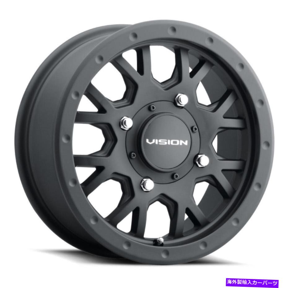 ホイール 4本セット 15x6 Vision ATV GV8 Invader 4x110 38サテンブラックホイールリムセット(4)86 15x6 Vision ATV GV8 Invader 4x110 38 Satin Black Wheels Rims Set(4) 86【並行輸入品】