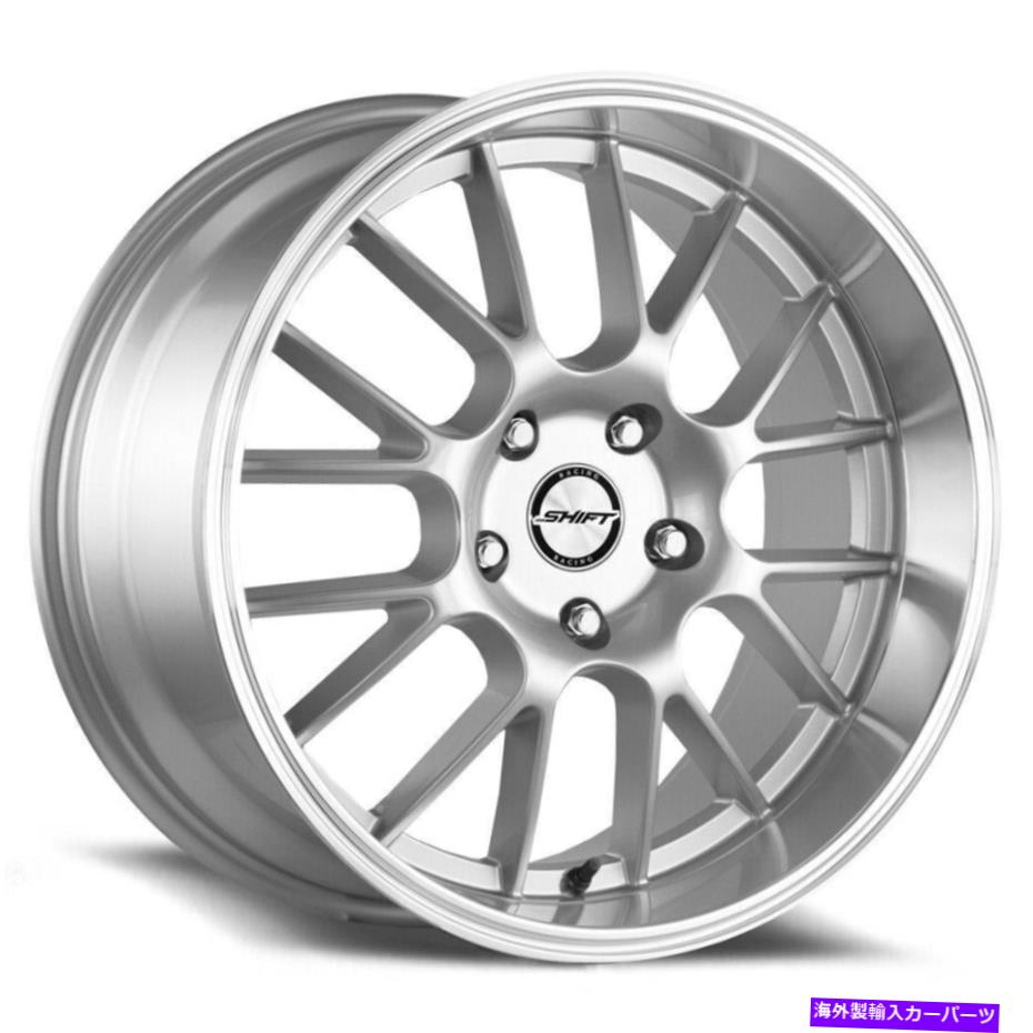 ホイール　４本セット 18x8.5シフトH28クランク5x114.3/5x120 30シルバー磨きリップホイールリムセット（4）7 18x8.5 Shift H28 Crank 5x114.3/5x120 30 Silver Polished Lip Wheels Rims Set(4) 7【並行輸入品】 287,694円