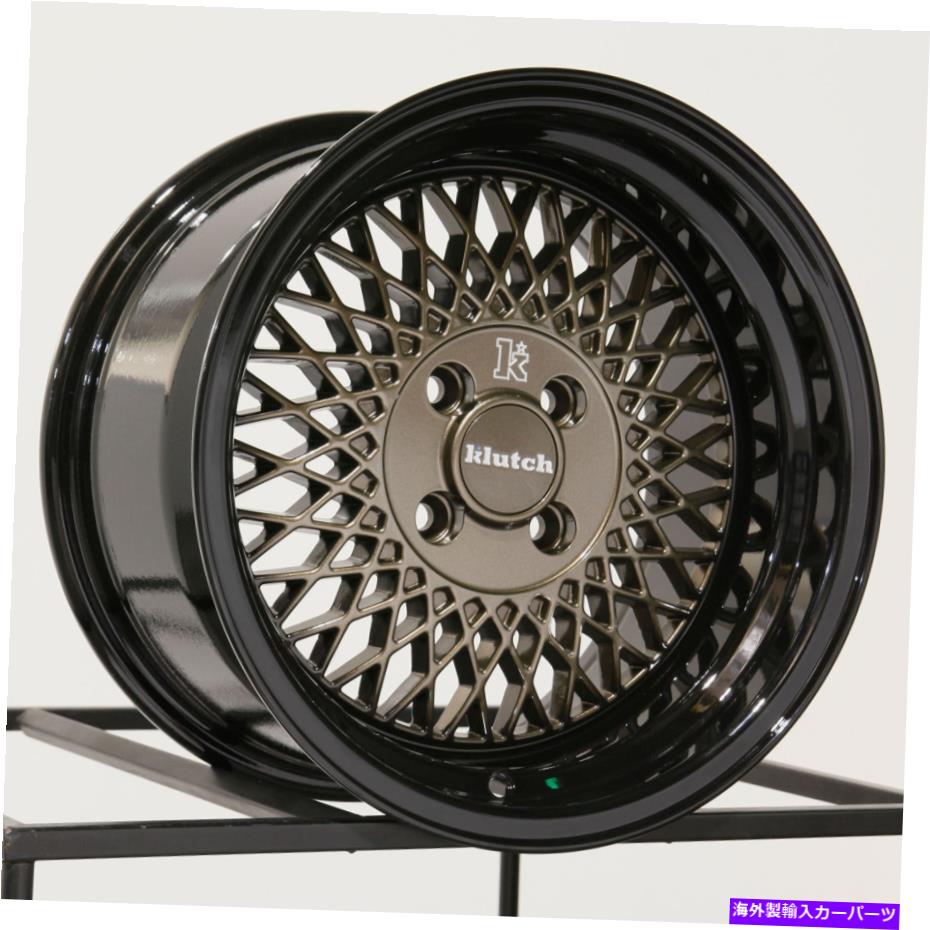 ホイール　４本セット 15x8.5 Klutch SL1 4x108 20ブロンズブラックリップホイールリムセット（4）73.1 15x8.5 Klutch SL1 4x108 20 Bronze Black Lip Wheels Rims Set(4) 73.1【並行輸入品】｜Us Custom Parts Shop USDM