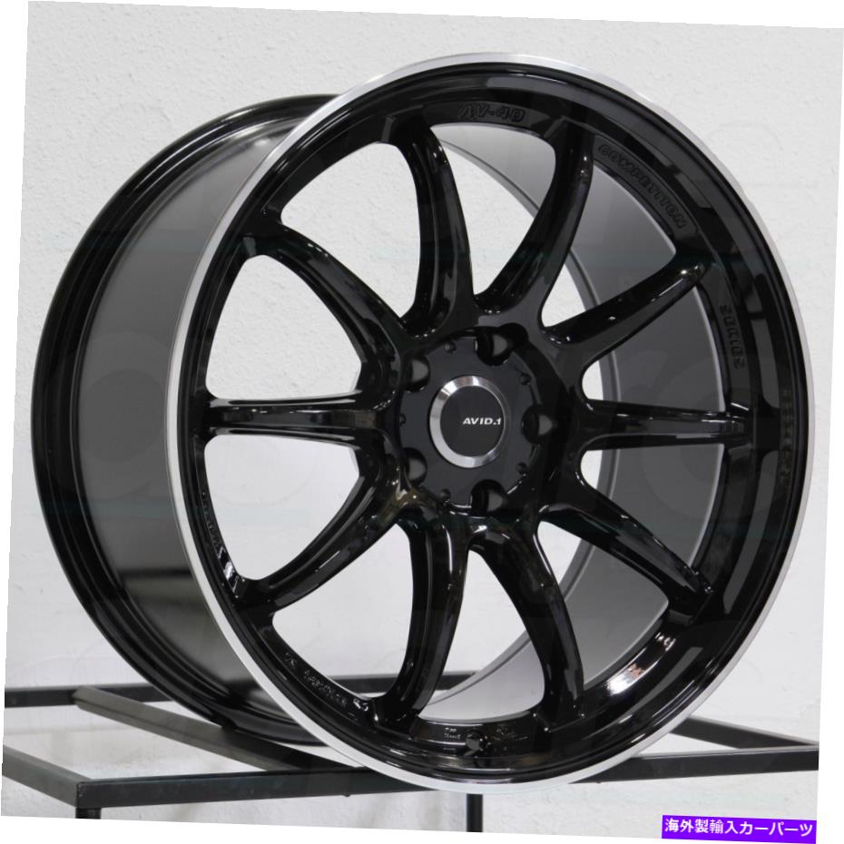 ホイール　４本セット 17x8 avid1 av40 4x100 35グロスブラックホイールリムセット（4）73.1 17x8 AVID1 AV40 4x100 35 Gloss Black Wheels Rims Set(4) 73.1【並行輸入品】｜Us Custom Parts Shop USDM
