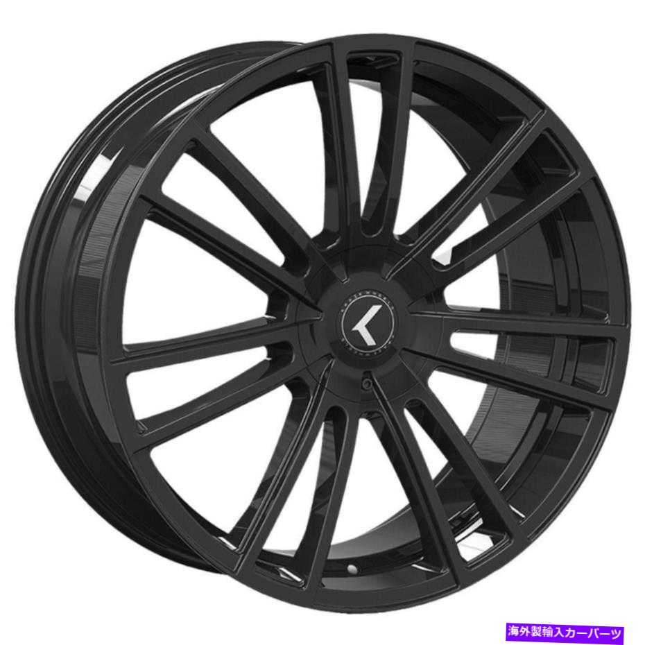 ホイール　４本セット 18x8 Kraze 183 Spectra 5x110/5x5/5x127 40光沢ブラックホイールリムセット（4）72.62 18x8 Kraze 183 Spectra 5x110/5x5/5x127 40 Gloss Black Wheels Rims Set(4) 72.62【並行輸入品】