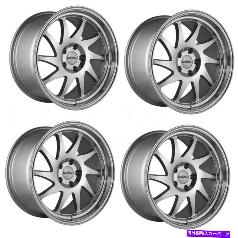 ホイール 4本セット 18x9.5ウィスラーKR7 5x114.3 35銀機械加工フェイスホイールリムセット(4)73.1 18x9.5 Whistler KR7 5x114.3 35 Silver Machined Face Wheels Rims Set(4) 73.1【並行輸入品】|Us Custom Parts Shop USDM