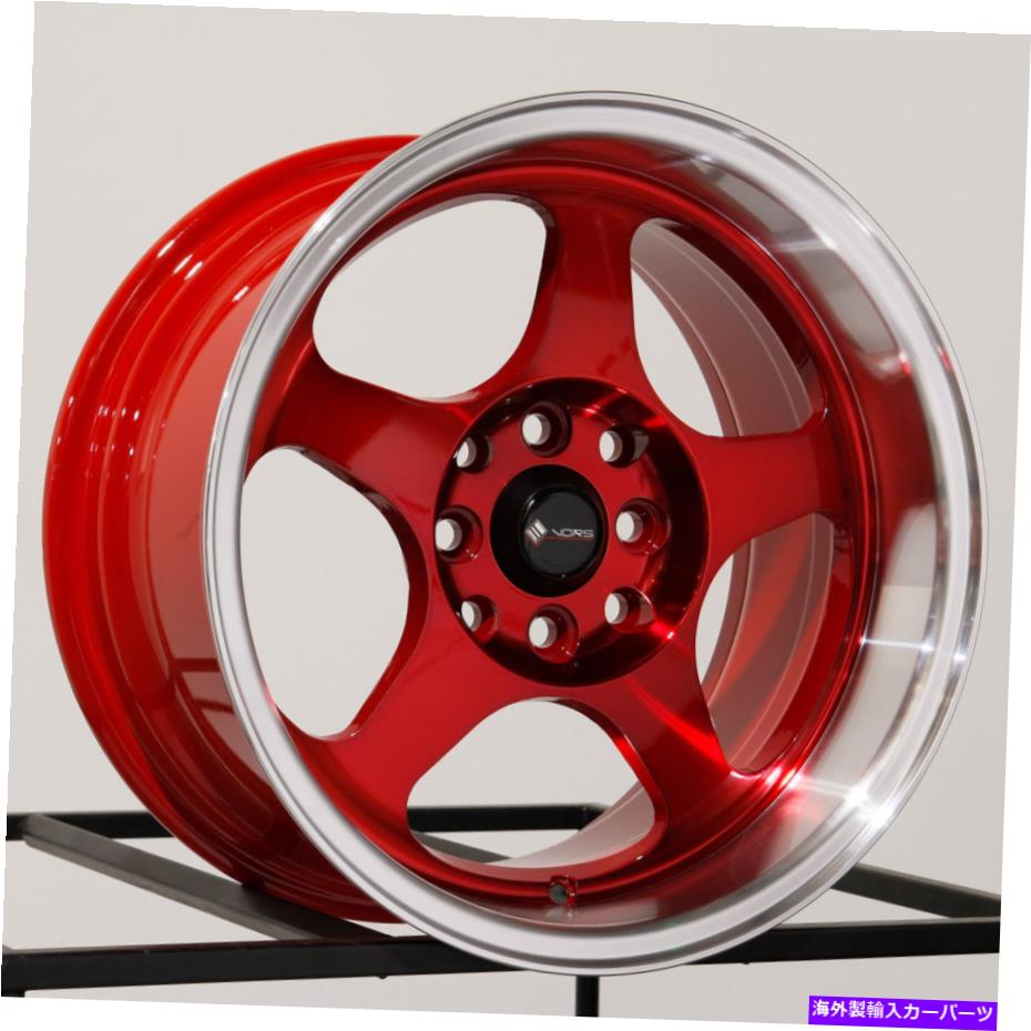 ホイール　４本セット 15x8 VORS SP1 4x100/4x114.3 20レッドマシンリップホイールリムセット（4）73.1 15x8 Vors SP1 4x100/4x114.3 20 Red Machine Lip Wheels Rims Set(4) 73.1【並行輸入品】