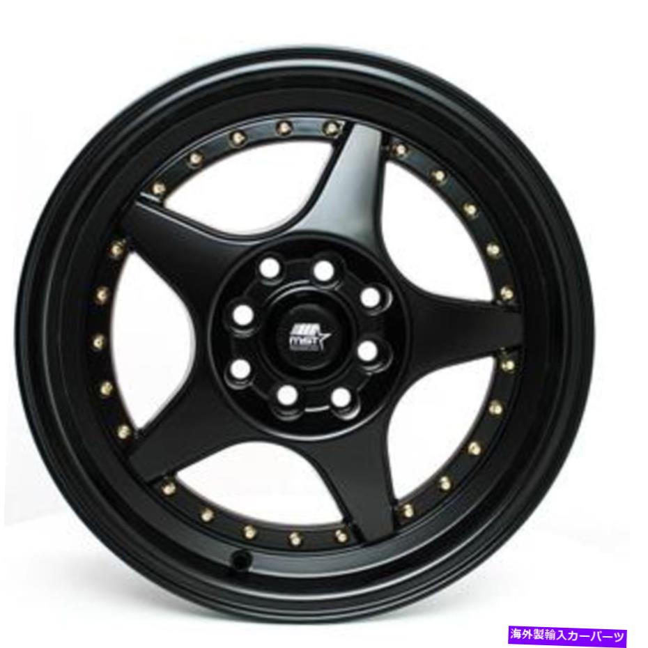 ホイール　４本セット 15x7 MST MT42 4x100/114.3 25マットブラックホイールリムセット（4）73.1 15x7 MST MT42 4x100/114.3 25 Matt Black Wheels Rims Set(4) 73.1【並行輸入品】