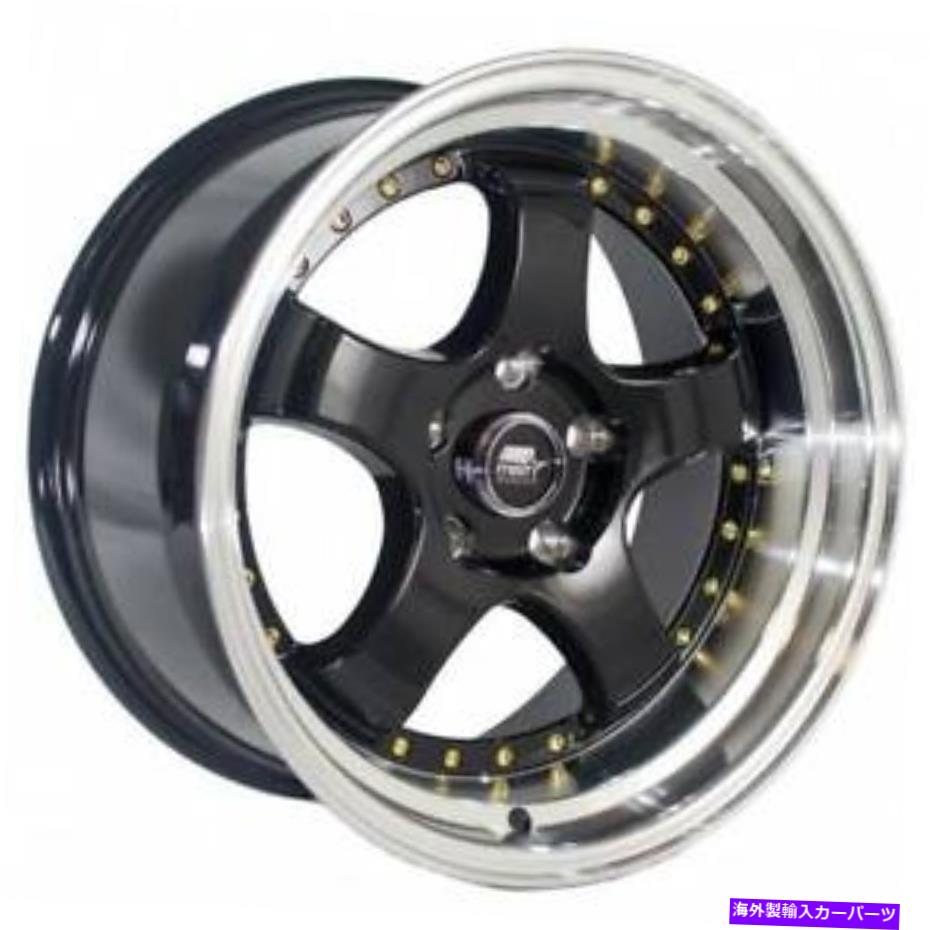 ホイール　４本セット 17x9 MST MT07 5x114.3 20ブラックマシンリップゴールドリベットホイールリムセット（4）73.1 17x9 MST MT07 5x114.3 20 Black Machine Lip Gold Rivet Wheels Rims Set(4) 73.1【並行輸入品】｜Us Custom Parts Shop USDM
