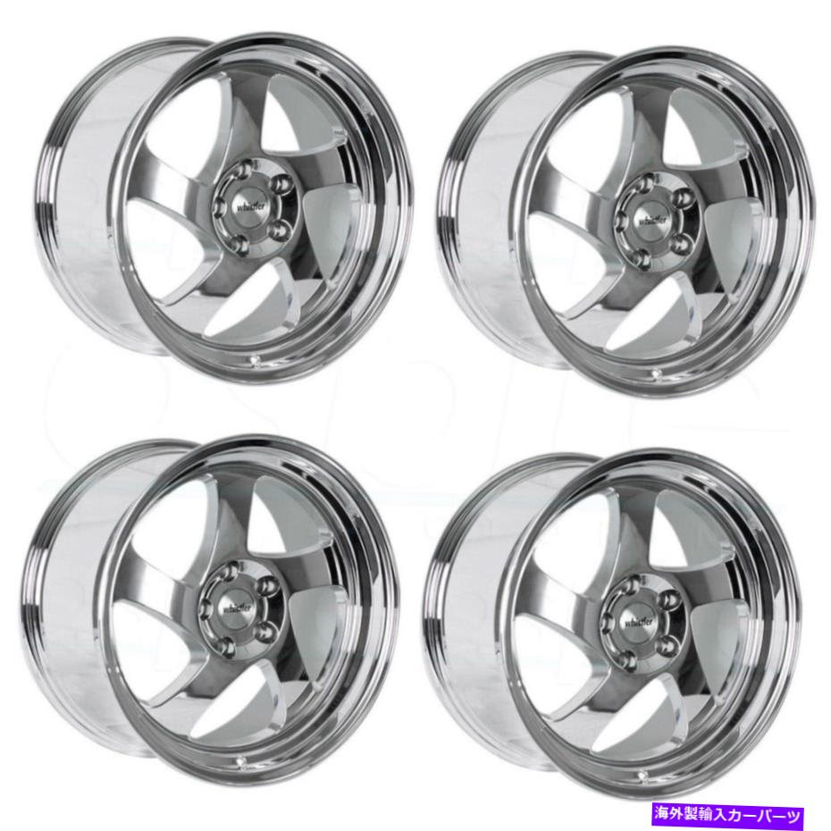 ホイール 4本セット 18x8.5ウィスラーKR1 5x114.3 35クロムホイールリムセット(4)73.1 18x8.5 Whistler KR1 5x114.3 35 Chrome Wheels Rims Set(4) 73.1【並行輸入品】