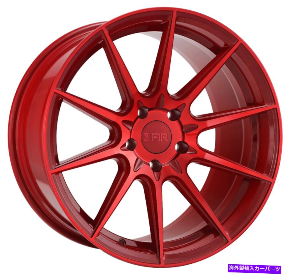ホイール　４本セット 18x9.5 F1R F101 5x114.3 38キャンディレッドホイールリムセット（4） 18x9.5 F1R F101 5x114.3 38 Candy Red Wheels Rims Set(4)【並行輸入品】