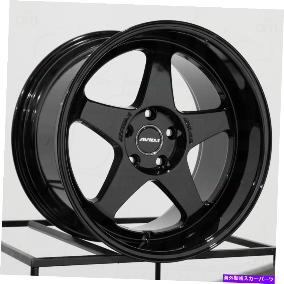 ホイール　４本セット 18x9.5 avid1 av42 5x114.3 35グロスブラックホイールリムセット（4）73.1 18x9.5 AVID1 AV42 5x114.3 35 Gloss Black Wheels Rims Set(4) 73.1【並行輸入品】