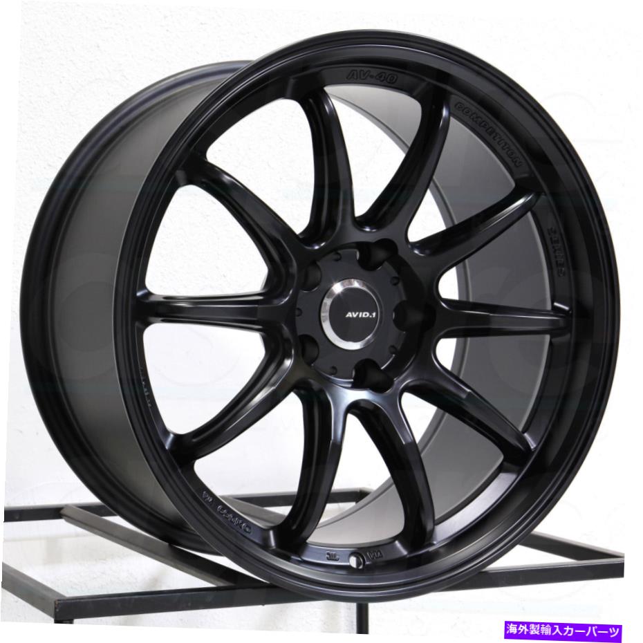 ホイール　４本セット 18x9.5 avid1 av40 5x114.3 38マットブラックホイールリムセット（4）73.1 18x9.5 AVID1 AV40 5x114.3 38 Matte Black Wheels Rims Set(4) 73.1【並行輸入品】｜Us Custom Parts Shop USDM