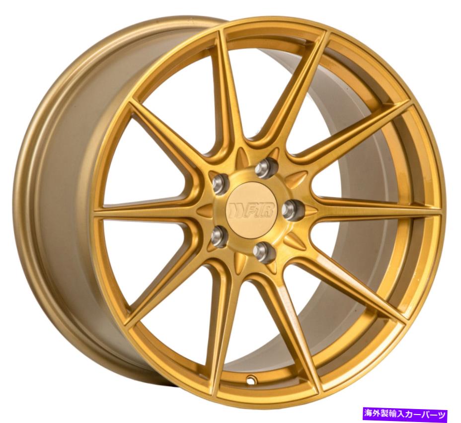 ホイール　４本セット 18x9.5 F1R F101 5x112 42ブラシ付きゴールドホイールリムセット（4） 18x9.5 F1R F101 5x112 42 Brushed Gold Wheels Rims Set(4)【並行輸入品】｜Us Custom Parts Shop USDM