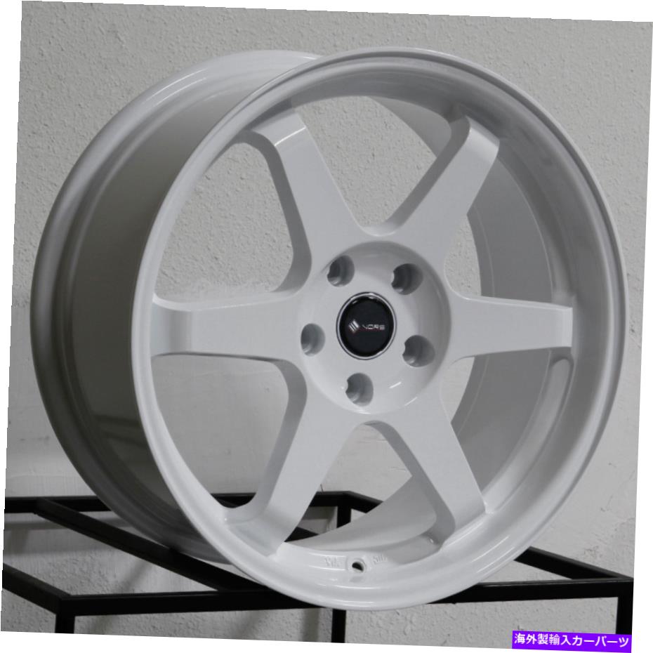 ホイール　４本セット 18x9.5 VORS TR37 5x108 35ホワイトホイールリムセット（4）73.1 18x9.5 Vors TR37 5x108 35 White Wheels Rims Set(4) 73.1【並行輸入品】