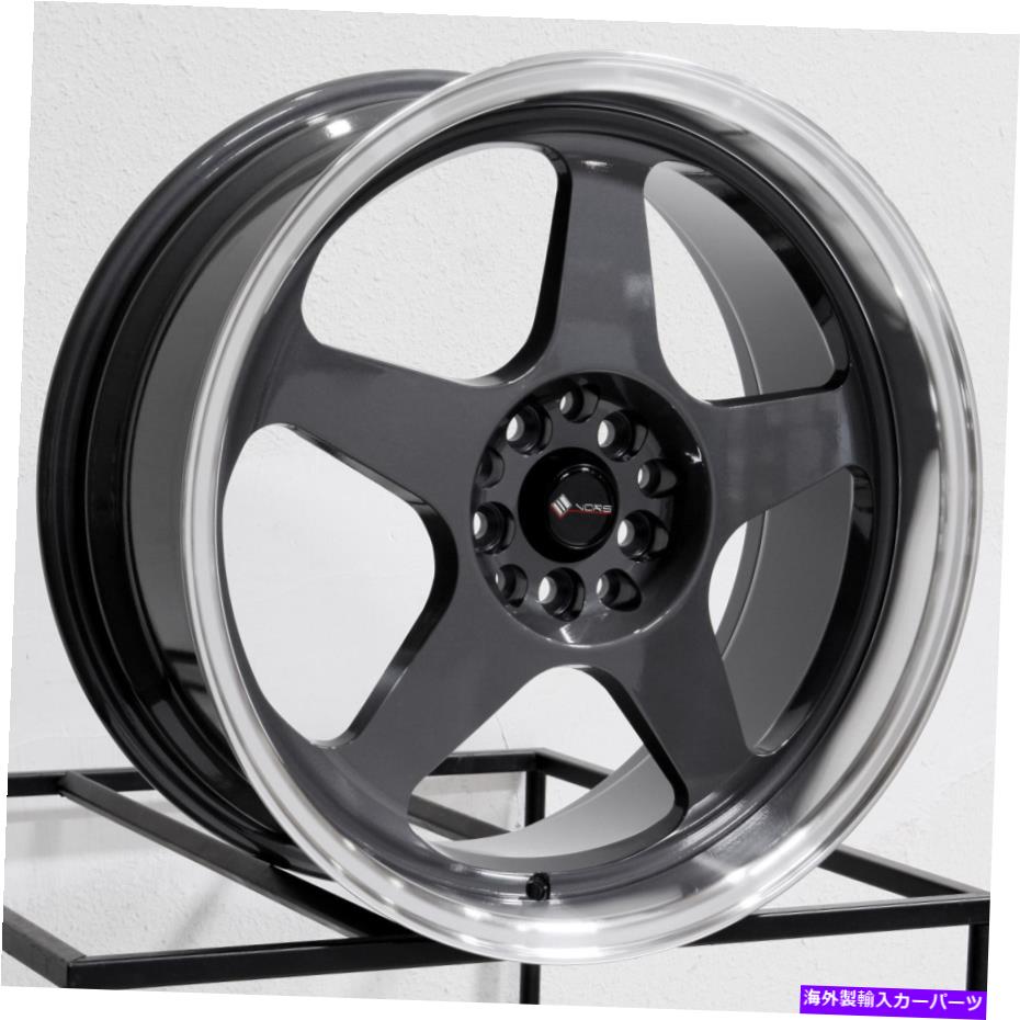 ホイール　４本セット 18x8 VORS SP1 5x112 35ハイパーブラックホイールリムセット（4）73.1 18x8 Vors SP1 5x112 35 Hyper Black Wheels Rims Set(4) 73.1【並行輸入品】