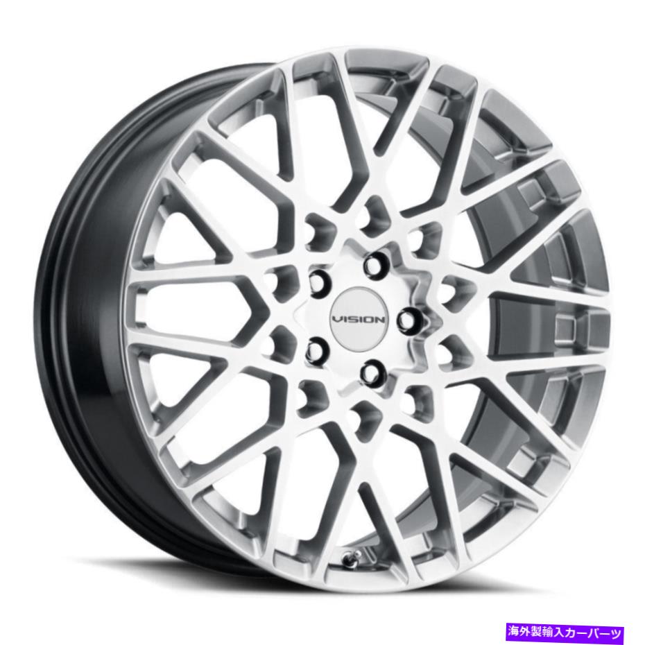 ホイール　４本セット 18x8ビジョン474反動5x4.25/5x108 38ハイパーシルバーホイールリムセット（4）73.1 18x8 Vision 474 Recoil 5x4.25/5x108 38 Hyper Silver Wheels Rims Set(4) 73.1【並行輸入品】｜Us Custom Parts Shop USDM