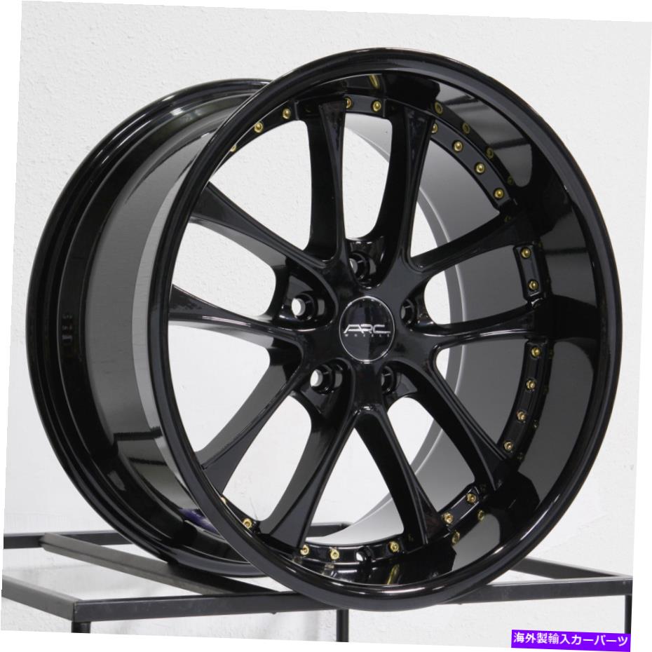ホイール　４本セット 18x9.5 arc ar5 5x110 30ブラックホイールリムセット（4）73.1 18x9.5 ARC AR5 5x110 30 Black Wheels Rims Set(4) 73.1【並行輸入品】