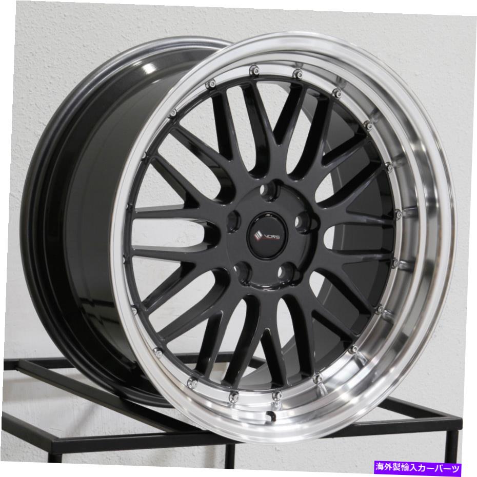 ホイール 4本セット 18x9 VORS VR8 5x108 35ハイパーブラックホイールリムセット(4)73.1 18x9 Vors VR8 5x108 35 Hyper Black Wheels Rims Set(4) 73.1【並行輸入品】|Us Custom Parts Shop USDM