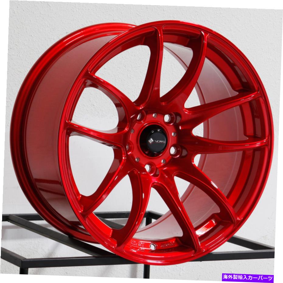 ホイール　４本セット 18x9.5/18x10.5 VORS TR4 5x110 22/22キャンディレッドホイールリムセット（4）73.1 18x9.5/18x10.5 Vors TR4 5x110 22/22 Candy Red Wheels Rims Set(4) 73.1【並行輸入品】