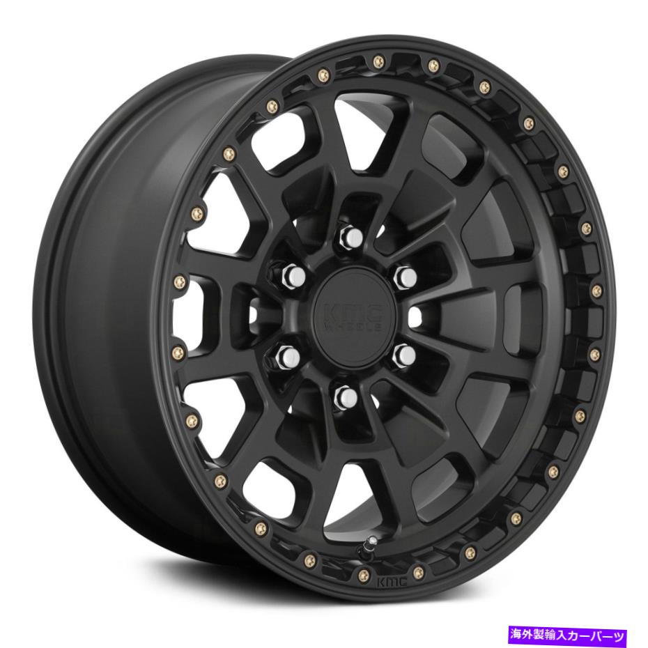 ホイール 4本セット 17x8.5 kmc km718サミット6x135 0サテンブラックホイールリムセット(4)87.1 17x8.5 KMC KM718 Summit 6x135 0 Satin Black Wheels Rims Set(4) 87.1【並行輸入品】