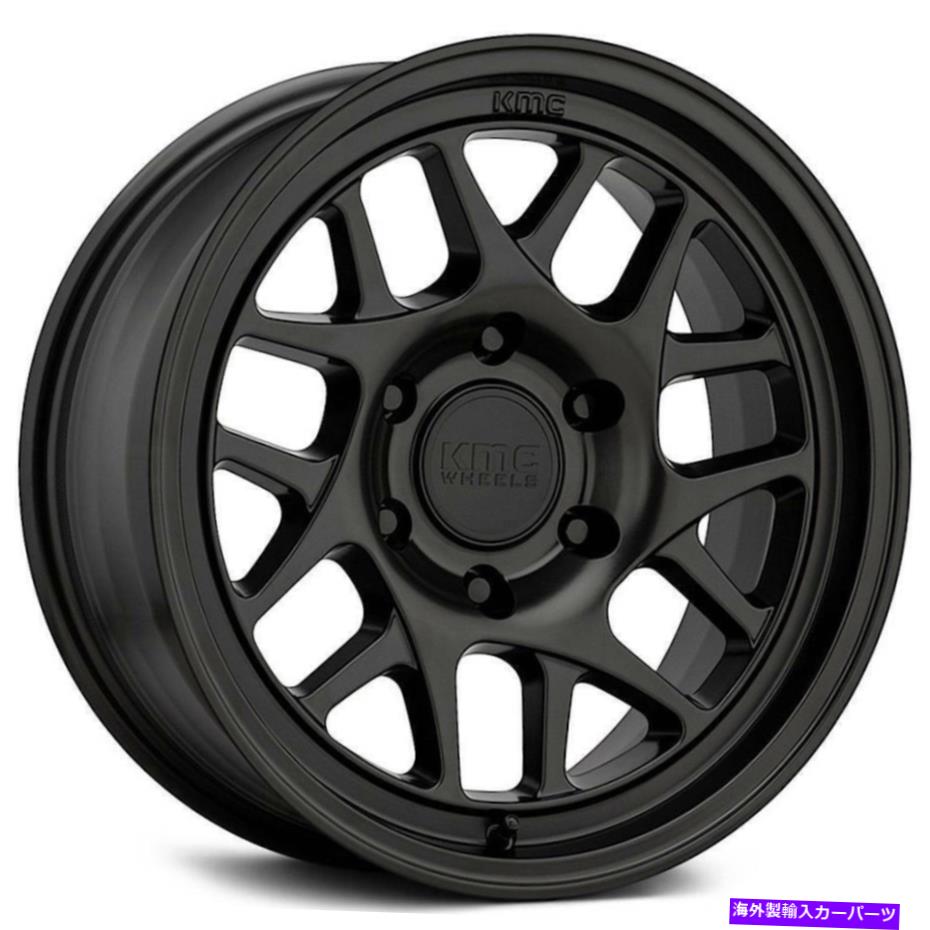 ホイール　４本セット 16x8 KMC KM717 BULLY OL 6x5.5/6x139.7 0サテンブラックホイールリムセット（4）106.1 16x8 KMC KM717 Bully Ol 6x5.5/6x139.7 0 Satin Black Wheels Rims Set(4) 106.1【並行輸入品】