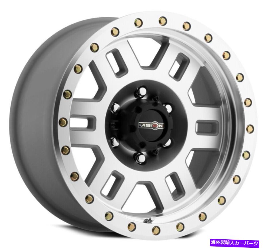 ホイール　４本セット 18x9 Vision 398 Manx 6x5.5/6x139.7 18銀機械加工ホイールリムセット（4）106.2 18x9 Vision 398 Manx 6x5.5/6x139.7 18 Silver Machined Wheels Rims Set(4) 106.2【並行輸入品】
