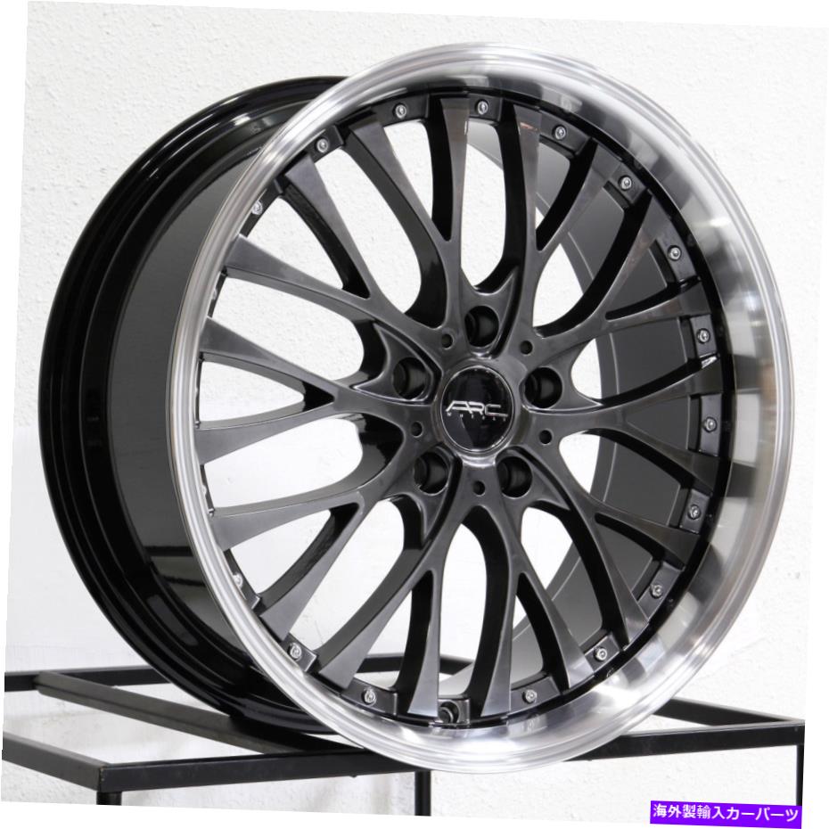 ホイール　４本セット 18x8 ARC AR6 5x110 30ハイパーブラックホイールリムセット（4）73.1 18x8 ARC AR6 5x110 30 Hyper Black Wheels Rims Set(4) 73.1【並行輸入品】