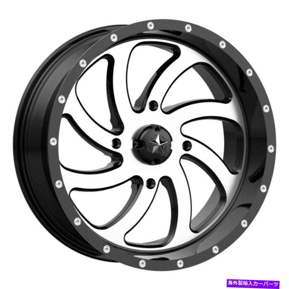 ホイール　４本セット 18x7 MSAオフロードM36スイッチ4x137 0ブラック機械加工ホイールリムセット（4）112.1 18x7 MSA Off-Road M36 Switch 4x137 0 Black Machined Wheels Rims Set(4) 112.1【並行輸入品】