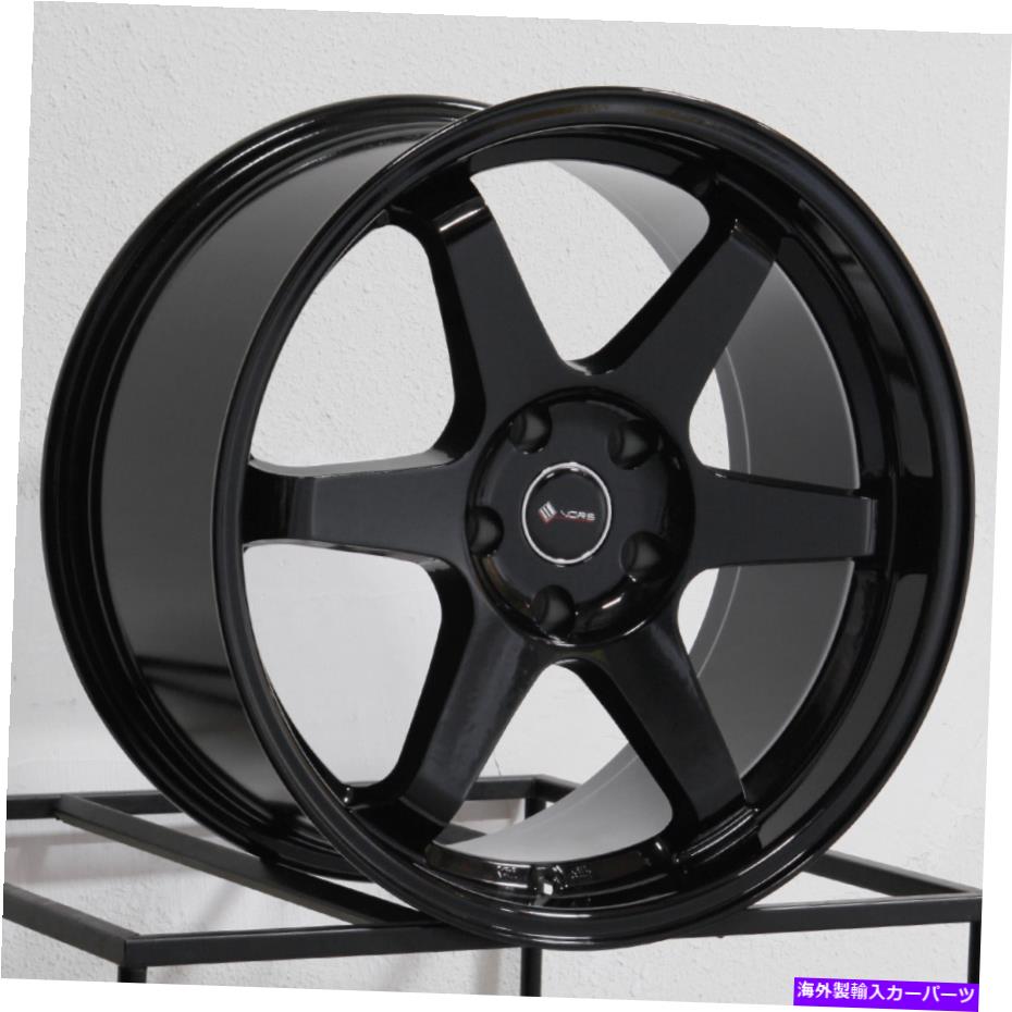ホイール　４本セット 18x9.5 VORS TR37 5x115 22ブラックホイールリムセット（4）73.1 18x9.5 Vors TR37 5x115 22 Black Wheels Rims Set(4) 73.1【並行輸入品】