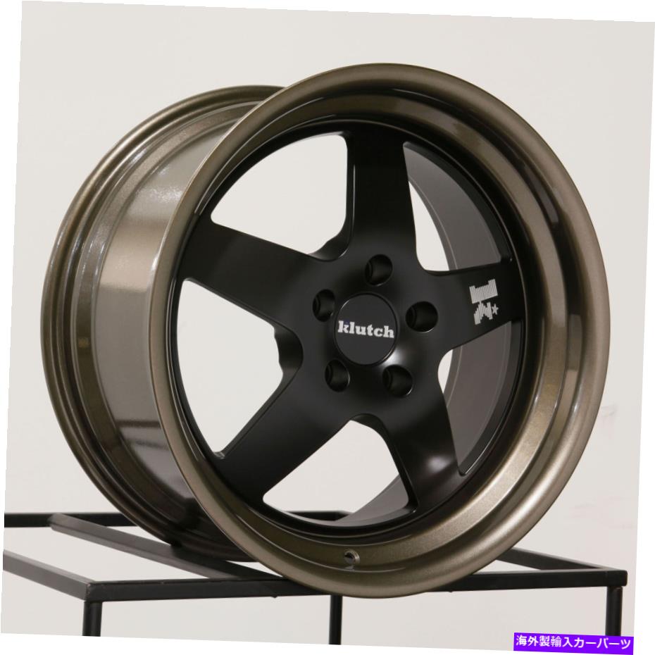 ホイール 4本セット 18x8.5 Klutch SL5 5x114.3 35ブラックブロンズリップホイールリムセット(4)73.1 18x8.5 Klutch SL5 5x114.3 35 Black Bronze Lip Wheels Rims Set(4) 73.1【並行輸入品】